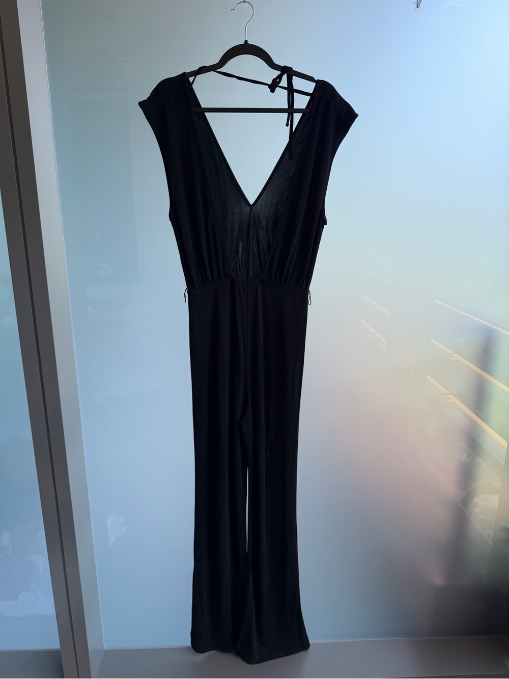 & Other Stories Black Plunge Jumpsuit - Picture 3 of 4